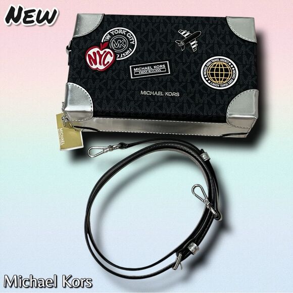 NEW NWT Michael Kors Jeanie Small Trunk Crossbody Purse – NYC Patch Edition - Picture 11 of 12
